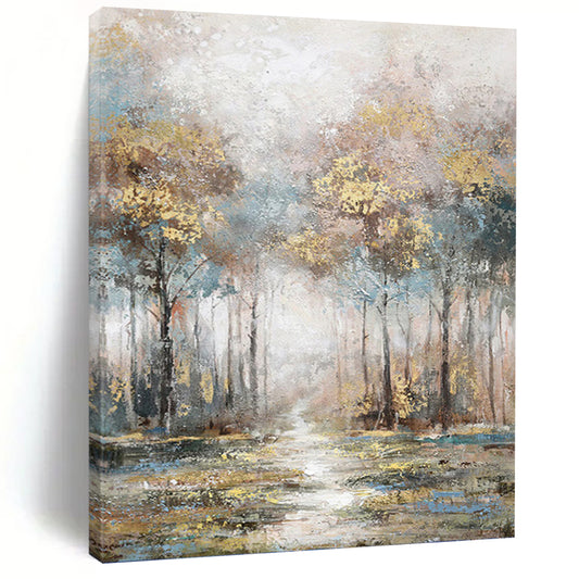 Large - Sized Magical Hand - Painted Textured Abstract on Canvas for Bedroom & Entryway DKH1433