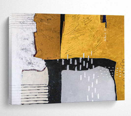 Large - Format Hand - Painted Textured Abstract Painting for Entryway & Bedroom DKH574
