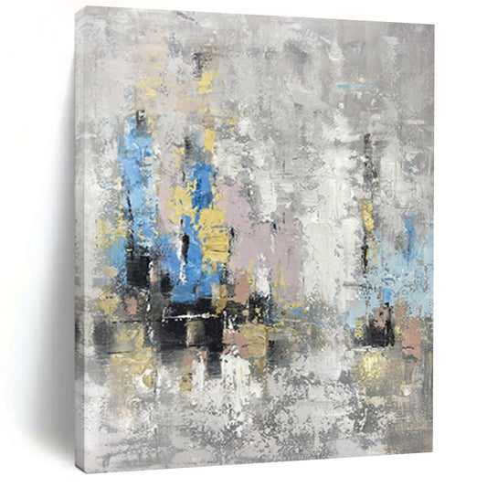Custom Handmade Abstract Artworks: Big Sizes with Textured Details for Dining Room & Entryway DTP248