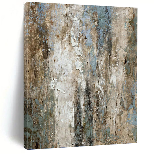 Extra - Vast - Reach Vertical Hand - Painted Custom Abstract Symphony (with Rich Textures), for Office and Entryway DKH1531