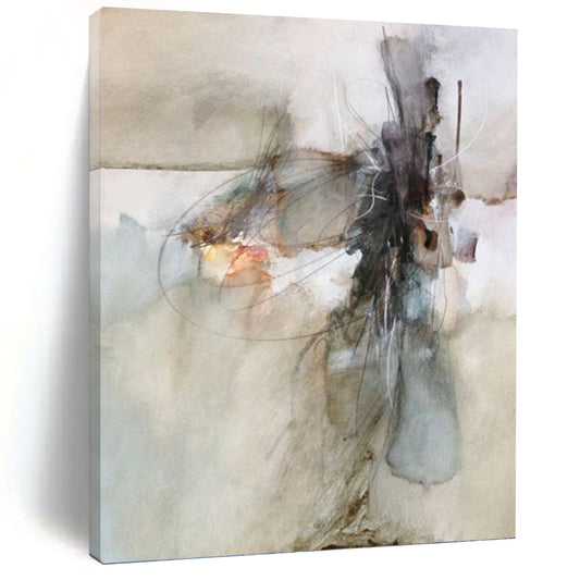 Serene Textured Abstract Mural for Bedroom & Hallway DKH0950