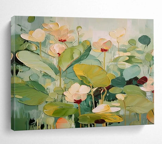 Soft Lotus Pond Abstract - Calm Bedroom Tranquility DLZ089