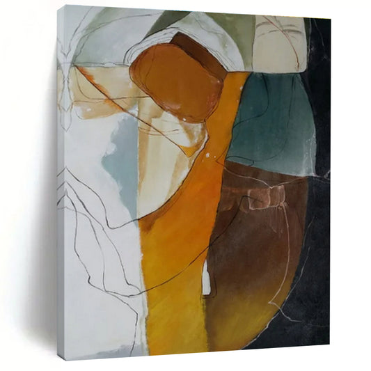 Oversized Custom Hand-Painted Abstract Art for Bedroom & Hotel Kids' Storytelling Rooms LargeART1457