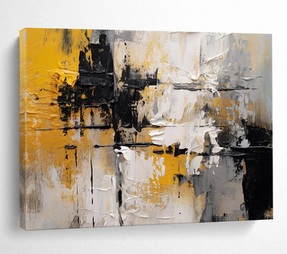 Yellow & Black Abstract Energy - Modern Office Dynamism DLZ085