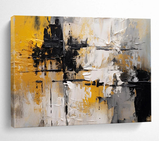 Yellow & Black Abstract Energy - Modern Office Dynamism DLZ085