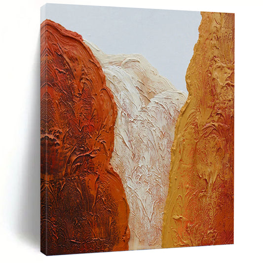 Large - Scale Hand - Painted Textured Abstract for Library & Reading Nook DKH1210