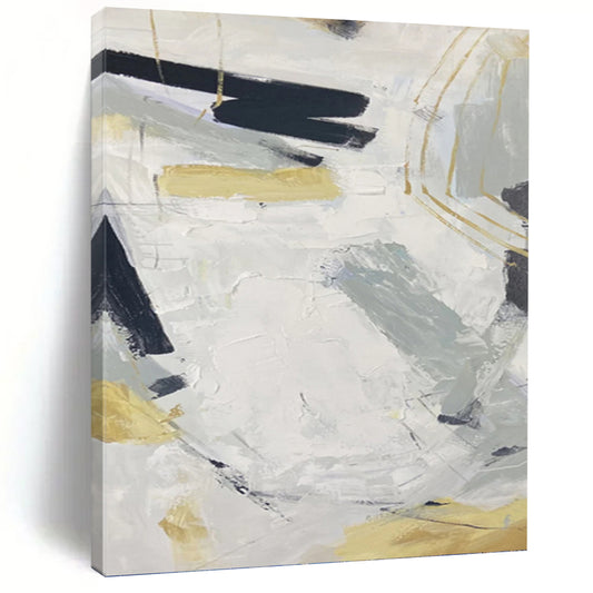 Extended Vertical Hand - Painted Custom Abstract Symphony (with Cloud Textures) for Office and Entryway DKH1587