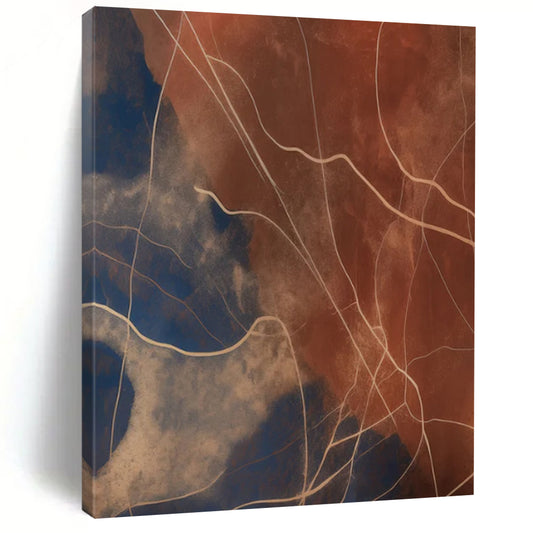 Ocean Foam: Extended Hand - Painted Custom Abstract Painting for Living Room and Bar DTP120