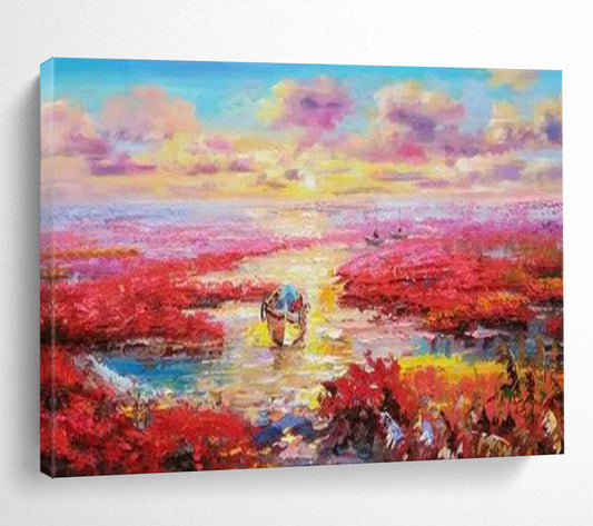 Organic Fluid Abstract Canvas Art for Living Room & Dining Room LargeART1799