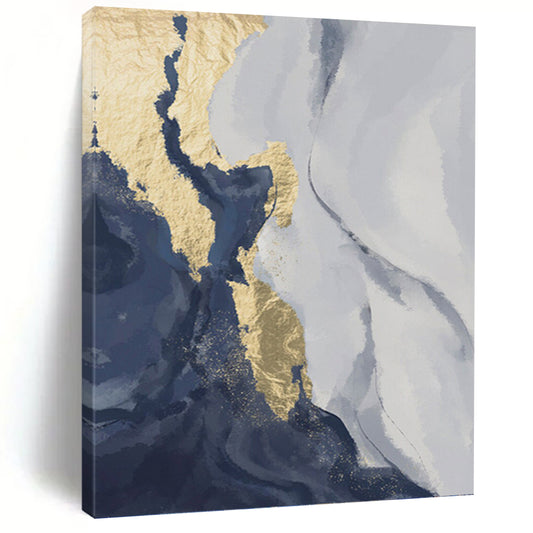 Grandiose - Extent Hand - Painted Textured Custom Abstract Crescendo, for Office and Bedroom DKH1514