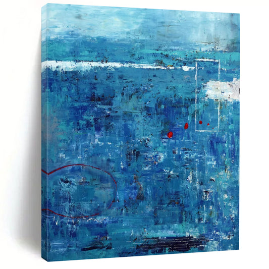 Striking Monumental-Sized Hand-Painted Abstract Art: Elevate Your Office & Bar LargeART2389