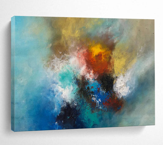 Custom - Sized Abstract Artwork for Bedroom DKH002