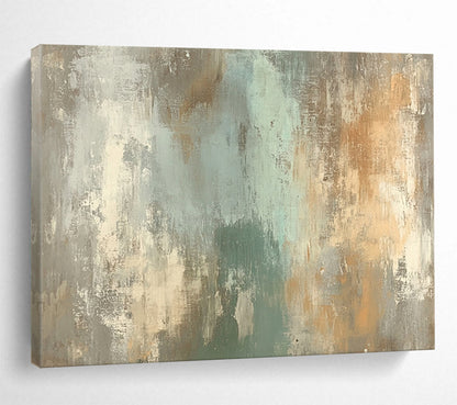 “Abstract Earth Tones” - Grays, Browns, Teals, Abstract Textured Painting - Acrylic Painting HB1765