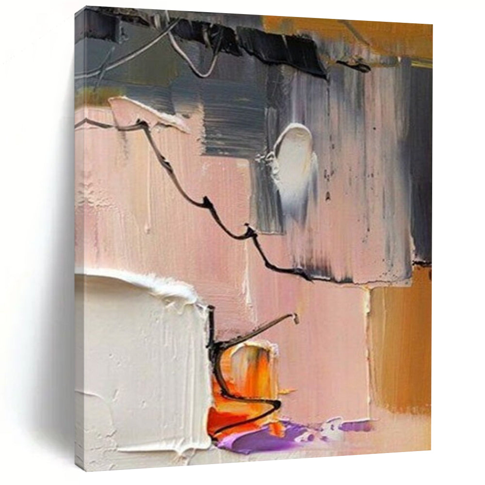 Handmade Large Abstract Paintings: Textured Styles for Bedroom & Office DTP270