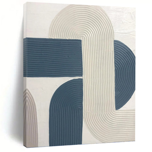 Custom - Designed by A - List Designers: Hand - Rendered Textured Canvas Painting for Office & Hallway DKH1163