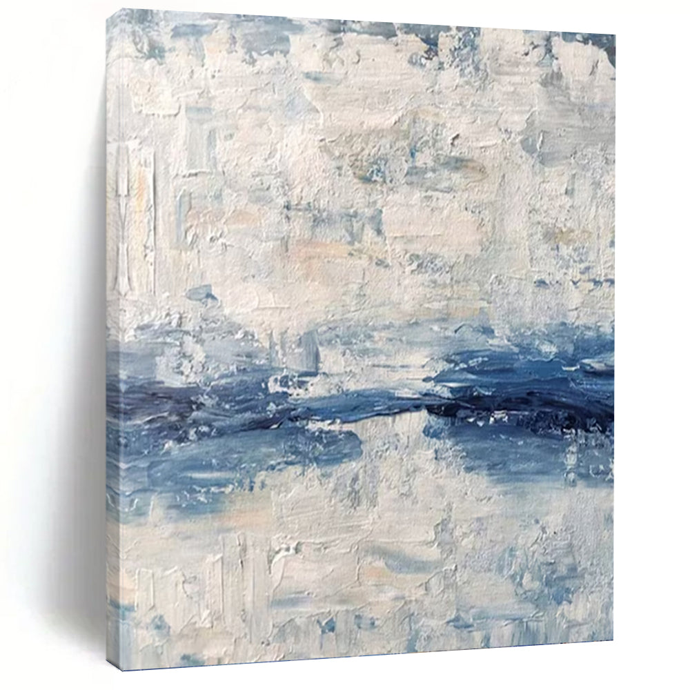 Supersized - Format Vertical Hand - Painted Textured Custom Abstract Madrigal, for Living Room and Entryway DKH1546
