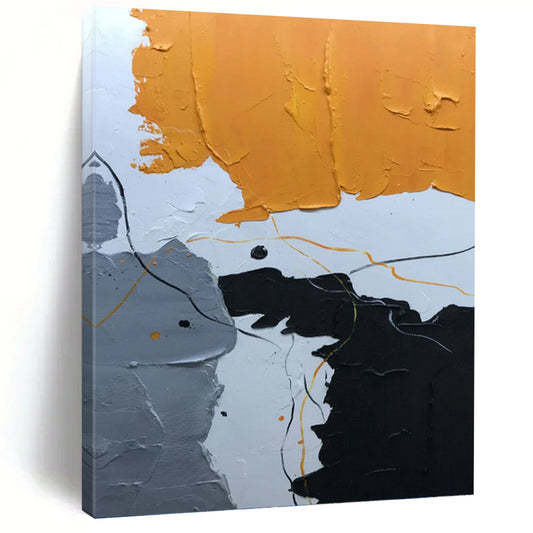 Serene Hand - Painted Textured Abstract for Bedroom & Living Room DKH1334