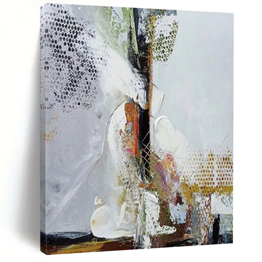 Jumbo Hand - Painted Textured Custom Abstract Canvas for Dining Room and Office DTP043