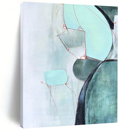 Large-Scale Custom Abstract Paintings: Handmade Textures for Bedroom & Living Room DTP250