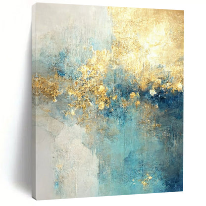 Monumental - Extent Hand - Painted Textured Custom Abstract Gemstone for Dining Room and Living Room DTP077