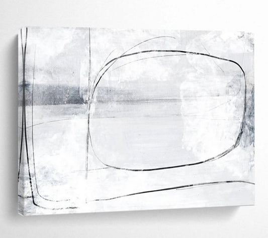 Minimalist Line Landscape - Oversized Calm Living Room Art DLZ140