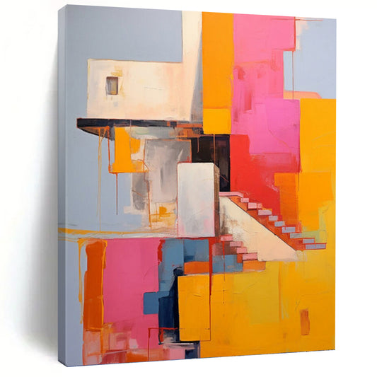 Dazzling Hand - Painted Textured Abstract Art for Office & Hallway DKH1323