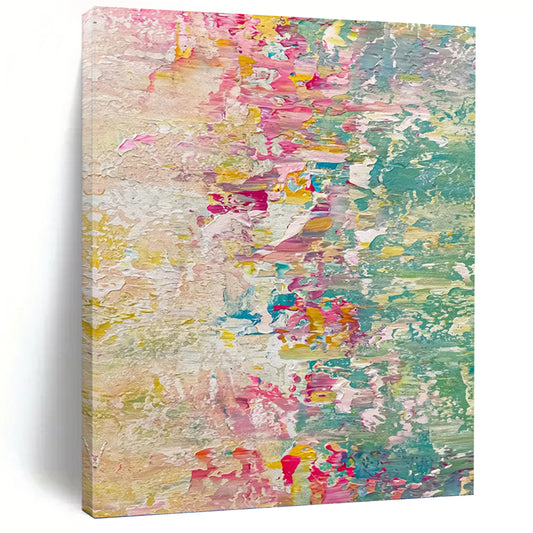 Vertical Hand - Painted Textured Custom Abstract Art for Dining Room and Hallway DKH1683