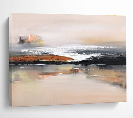 Energetic Large Abstract Canvas with Vivid Textured Shapes for Living Room & Hotel Suite DKH914