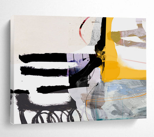 Bold Color Block Collage - Modern Living Room Statement DLZ112