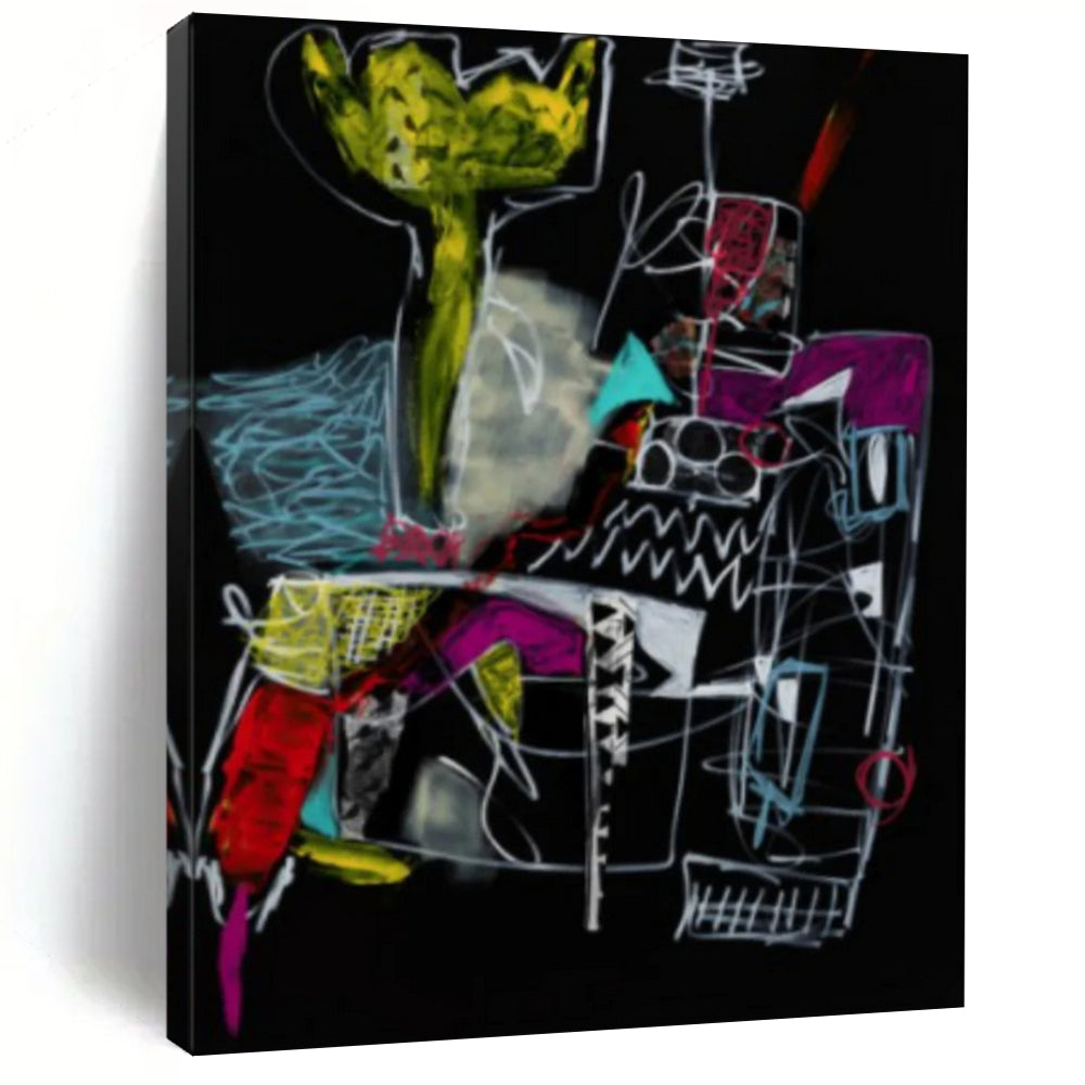 Large Custom Abstract Paintings: Textured Beauty for Office & Bar DTP294