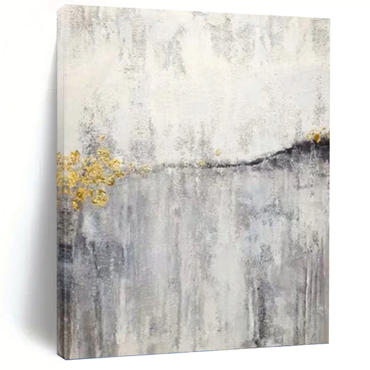 Artfully Curated Hand - Painted Textured Canvas Mural for Hallway & Bar DKH1173