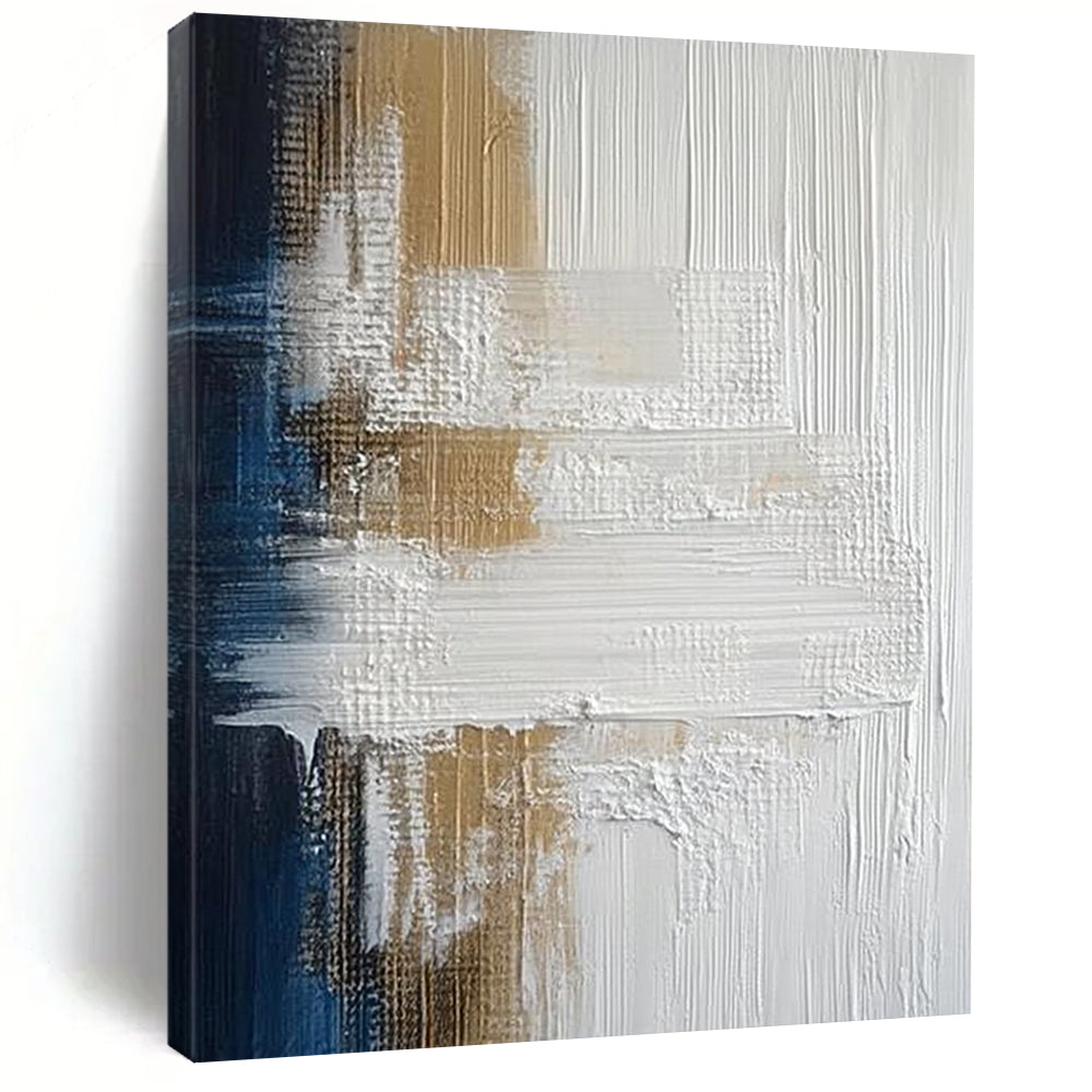 Contemporary hand-painted abstract art featuring vibrant colors and dynamic shapes perfect for enhancing modern living spaces. DLZ1772