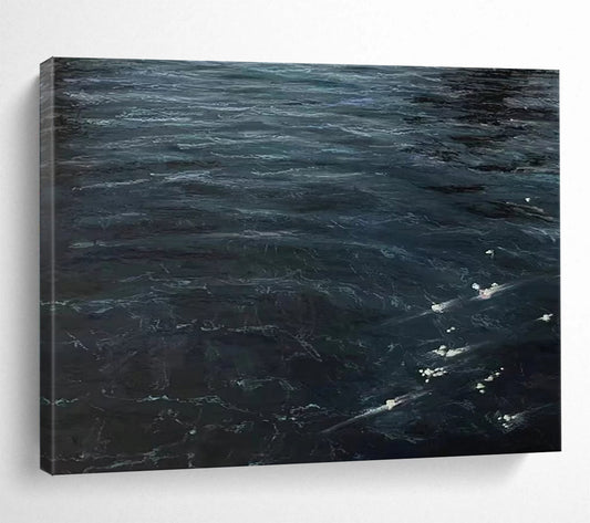Dark Ocean Waves - Dramatic Coastal Living Room Art DLZ263