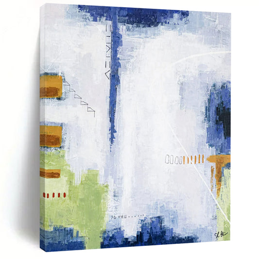 Exquisite Massive-Scale Hand-Painted Abstract Canvases: Adorn Your Bedroom & Hotel LargeART2391