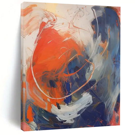 Lily Pads: Immense - Sized Hand - Painted Custom Abstract Artwork for Office and Dining Room DTP133