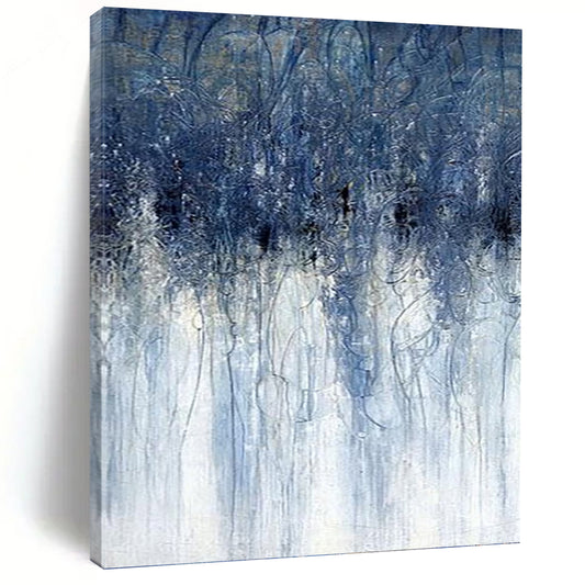 Gargantuan - Format Vertical Hand - Painted Custom Abstract Sonnet (with Captivating Textures), for Dining Room and Hotel DKH1537