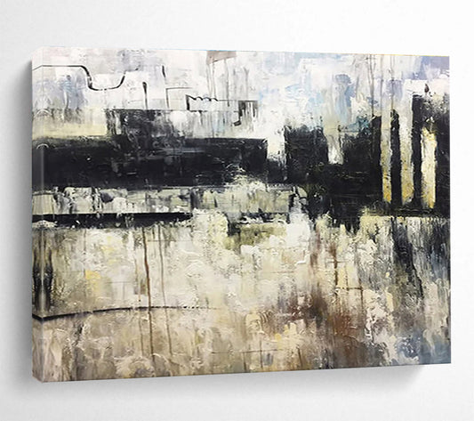 Massive Hand - Crafted Textured Abstract Canvas for Artistic Embellishment DKH717