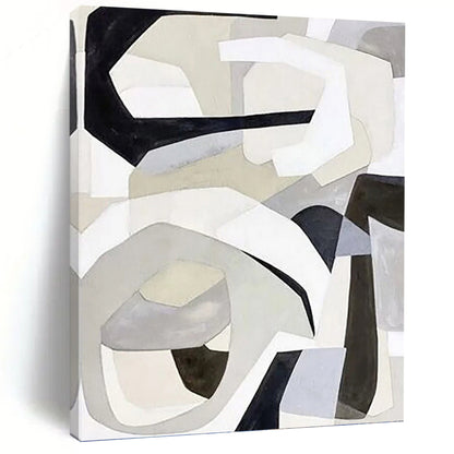 Creatively Curated Hand - Painted Textured Canvas Mural for Bar & Hotel Lobby DKH1141