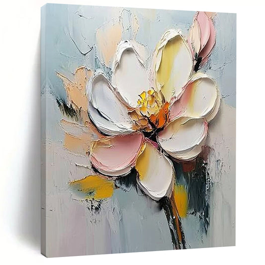 Contemporary hand-painted abstract artwork featuring vibrant colors and dynamic shapes, perfect for modern decor and artistic expression. DLZ1784