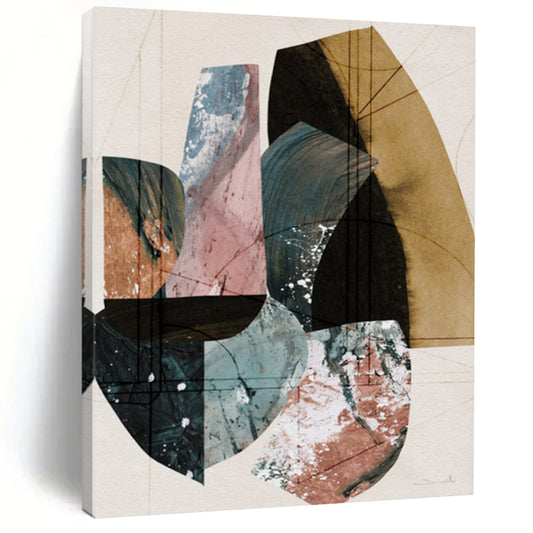 Flecked Textures: Gargantuan Custom Abstract Work for Living Room and Bar DTP152