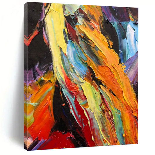 Glamorous Hand - Painted Textured Abstract Painting for Living Room & Hotel DKH1281