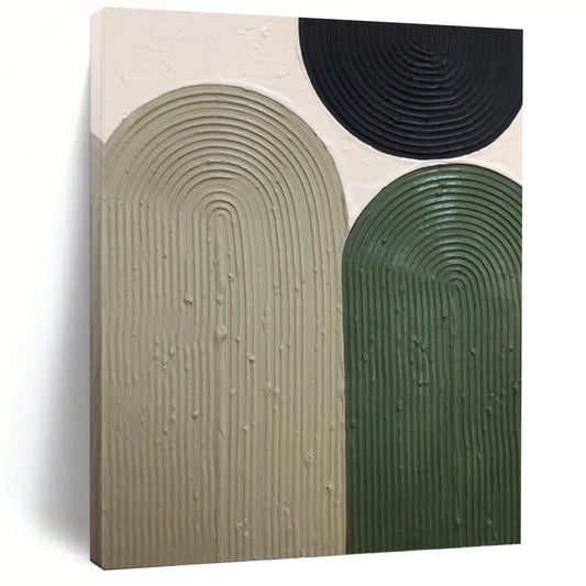 Designer - Curated Prestige: Hand - Rendered Textured Canvas Art for Hotel Suite & Living Room DKH1166