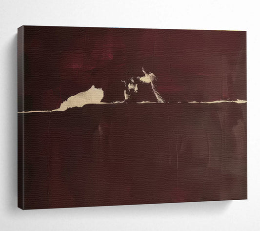 Hand-Painted Made-to-Order Abstract Mural for Dining Room & Living Room DKH141