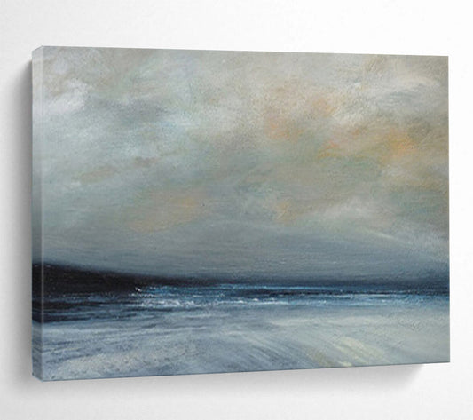 Moody Sea & Sky Abstract - Dramatic Bedroom Accent DLZ022