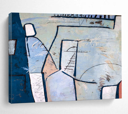 Oversized Hand - Painted Abstract Wall Mural for Living Room & Bar DKH547