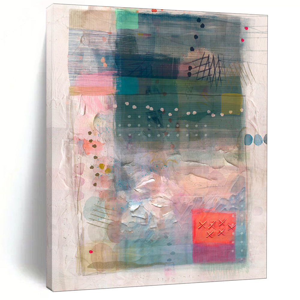 Custom Hand-Painted Abstract Mural for Dining Room & Hotel LargeART1858