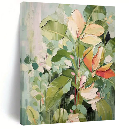 Luminary Trails: Oversized Hand - Painted Textured Custom Abstract Painting for Bedroom and Office DTP083