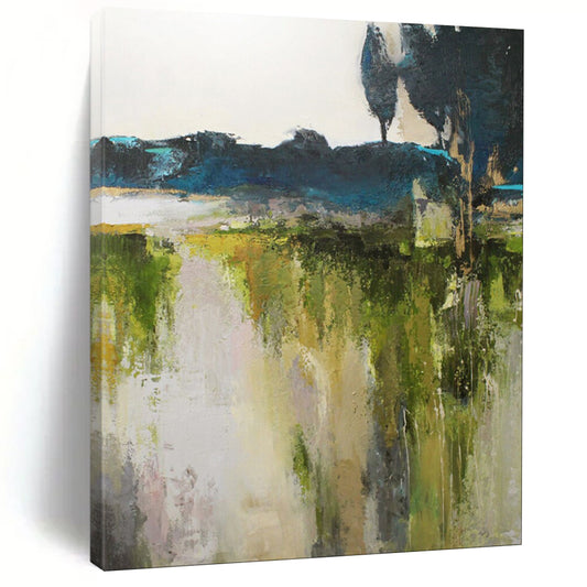 Hand-Painted Personalized Abstract Mural for Living Room & Office LargeART1925