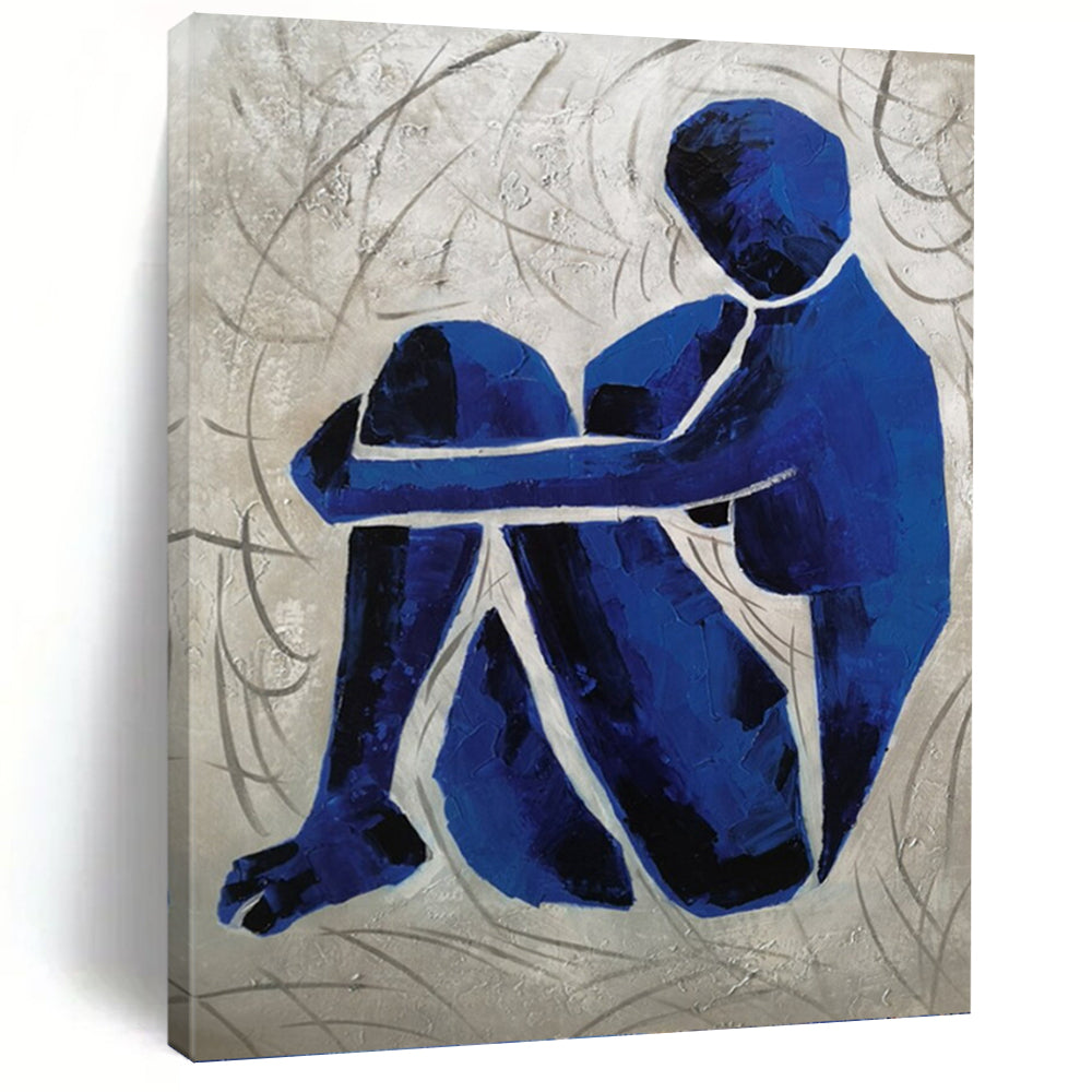 Elevated - Reach Vertical Hand - Painted Custom Abstract Overture (with Intricate Textures) for Hallway and Entryway DKH1569