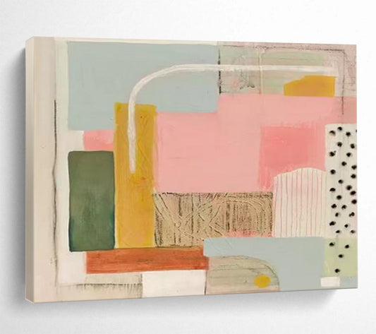 Pastel Geometric Abstract - Whimsical Nursery or Bedroom Decor DLZ204
